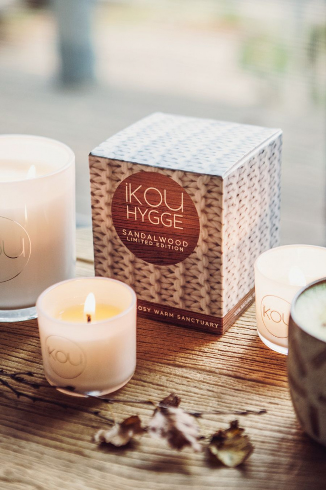 Bilde av iKOU ECO-LUXURY CANDLE GLASS LARGE - HYGGE LIMITED EDITION